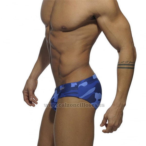 Slip Natacion Addicted Hombre Camuflaje Azul 